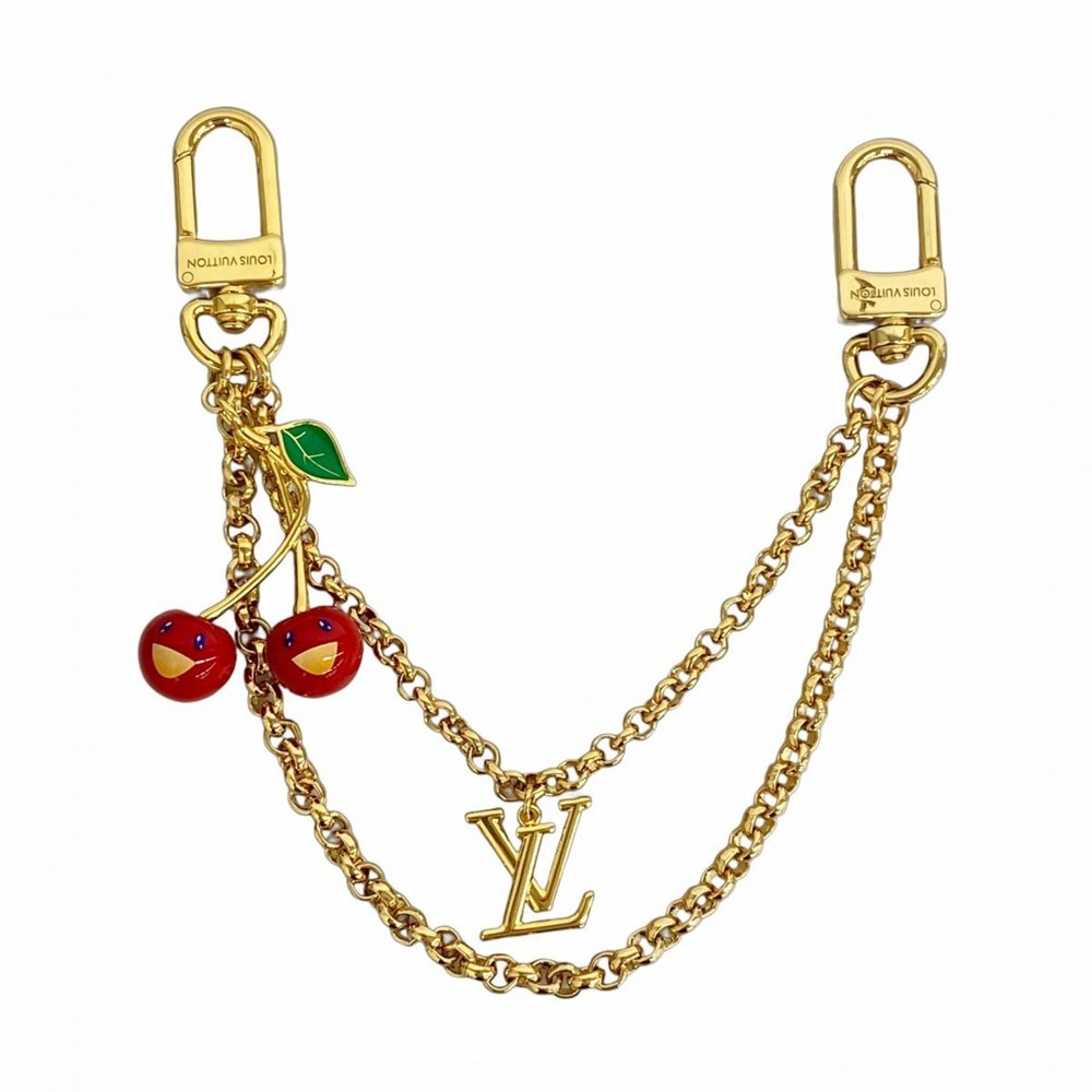 Louis Vuitton Keychain LV x TM Bag Chain Cherry M02598 Gold Women's P1022809 - Picture 1 of 5